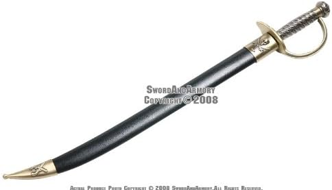 Munetoshi 28" Caribbean Pirate Cutlass Sword Bow Guard Saber Movie Replica with Scab