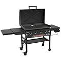 Blackstone 2322 Original 36" Griddle with X-Braced Hood and Omnivore Griddle Plate, Powder Coated Steel, Black