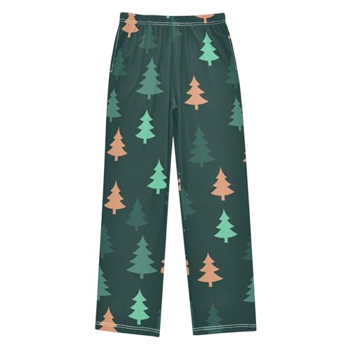 Boys' Pants Christmas Trees Colorful Long Bottoms Jogger Pants Elastic Waist Trousers with Pockets S-XL