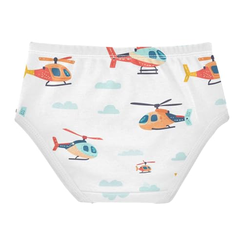 Wusikd Colorful Helicopters Girls' Underwear Cotton Cute Girls Briefs Soft Toddler Underwear 2T2