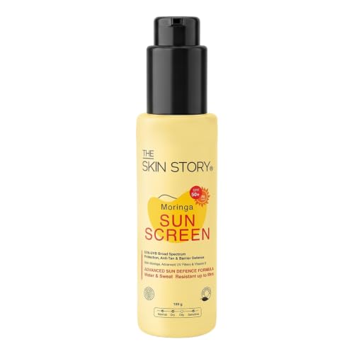 Image of The Skin Story Moringa Tinted Sunscreen SPF 50+ PA++++ | Advanced UV Filters | Broad Spectrum UVA & UVB Protection | Water & Sweat Resistant | Matte Finish | 100g