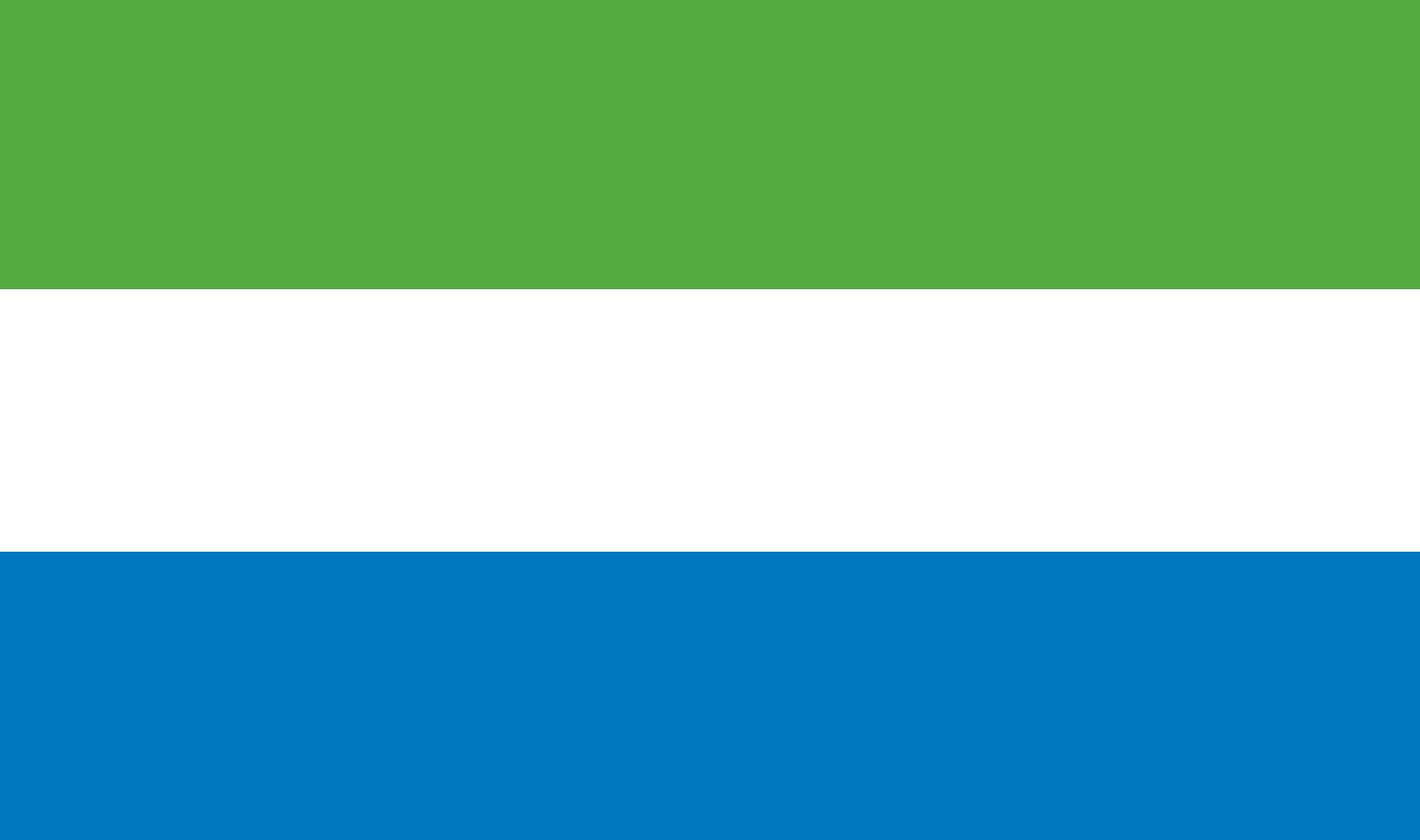 Drapeau de table Sierra Leone - Drapeau national représentatif pour l'intérieur - Chromé - 42 cm