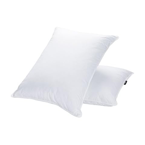 JA COMFORTS Goose Down and Feather Bed Pillows for Sleeping (2 Packs) Cover