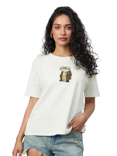 T-shirt texturé blanc brodé pour femme et fille en coton à manches courtes