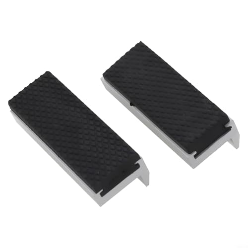 Bench Vise Protective Cover, Soft Jaw Covers for 3 to 8 Inch Vises, Aluminum Alloy and Rubber Magnetic Pads with Anti-Slip Pattern for Clamping Workpiece Protection(3 in/75mm)