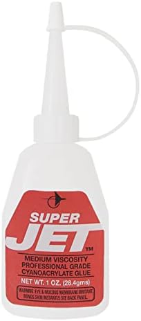 Jet Glue Super Jet - Medium Thickness Industrial Strength CA Glue - Forms Strong Bonds With Just Anything - General Purpose Cyanoacrylate Glue