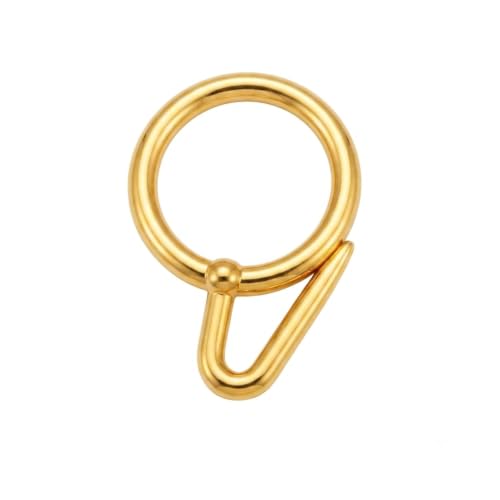Image of ProKart Premium Plastic Curtain Rings Hook for Windows Curtains, Door Curtains, Bathroom Curtains and Other Multipurpose Usage 1.5 Inch Inner Diameter (Gold, 24)