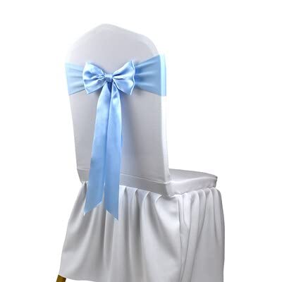 25 Stück Satin Spandex Stuhlhussen Band Bänder Stuhl Raffhalter für Party Bankett Dekor Hochzeit Dekoration Knoten Stuhl Schleife Schärpen