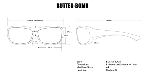 BOMBER Butter Bomb. Matte Tortoise Frame with Brown Lens, wrap around 8-base 66mm, Polarized Sunglasses for women4