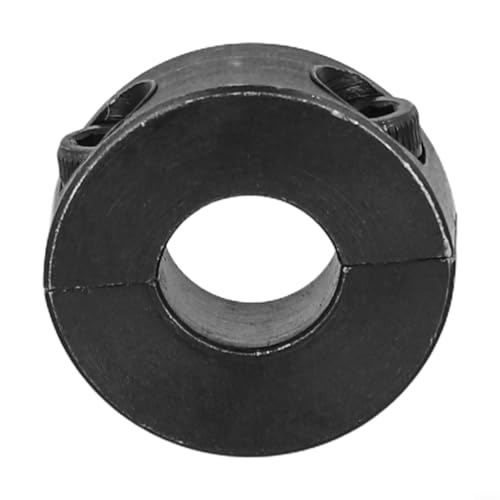 Feegow Collier de serrage en deux parties en acier noir, retenue pour bague pour alésage de 10 mm à 40 mm, haut pour une fixation axiale, pour une installation facile, norme industrielle (10 mm)