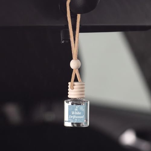 Image of CANDECraftCo Car Air Hanging Fragrance Oil, Car Auto Freshener for Essential Oils, Scents Fragrance Aromatherapy Automobile Diffuser, Long Lasting (White Driftwood)