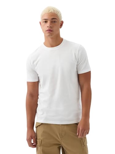 GAP Mens Everyday Soft Crew Neck T-Shirt T Shirt, White V2 Global, Large US