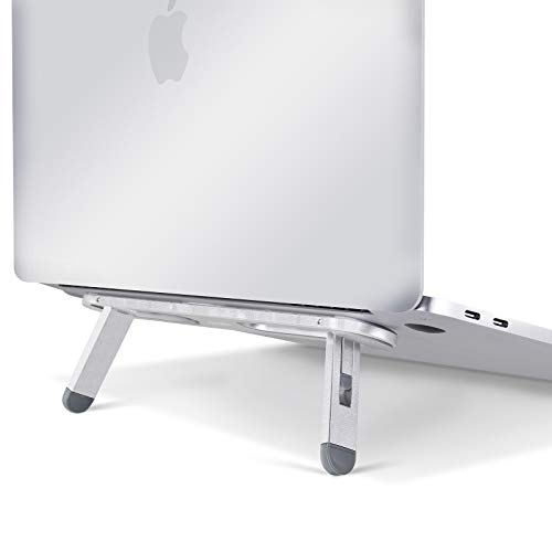 Laptop Stand Verstellbarer Laptopständer Aluminium, Mini Lightweight Laptop Halterung Tragbar Metall Laptop Ständer Halter für MacBook / Pro,