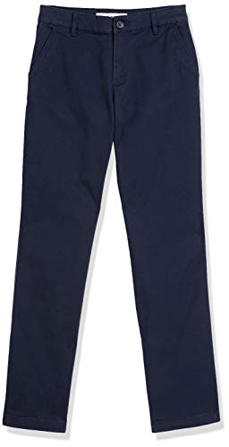 Amazon Essentials Women's Curvy Straight-Fit Mid-Rise Stretch Twill Chino Pant, Navy, 14
