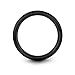Zealot Jewelry Gift for Fashion Designer French Curve Ring Black Silver Tungsten Band Chef Birthday for Her Valentine for Male Friend Relationship Anniversary Corporate Secret Santa Size 5.5