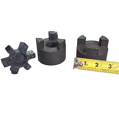 ToolTuff LO100 Lovejoy 3-Jaw Coupler Set for High Flow Pumps: 5/8" to 1" Shaft w/Rubber Spider Cover