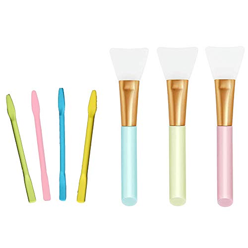 Silicone Stir Stick Kit Including 4PCS Silicone Stir Sticks, 3PCS Silicone Epoxy Brushes
