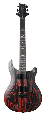 PRS SE Custom 22 Sand-Blasted Swamp Ash Top Fire Red - Cuchillo deportivo