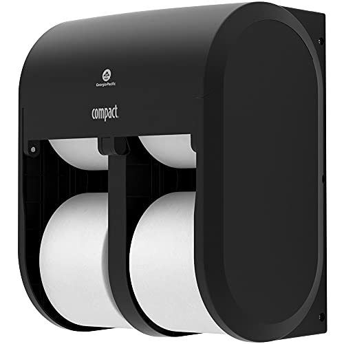Compact 4-Roll Quad Coreless High-Capacity Toilet Paper Dispenser by GP PRO (Georgia-Pacific), 13.3