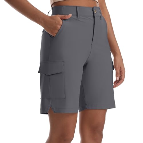 bepopotan Women's Quick-Dry Cargo Shorts - Lightweight Hiking Shorts with 5...