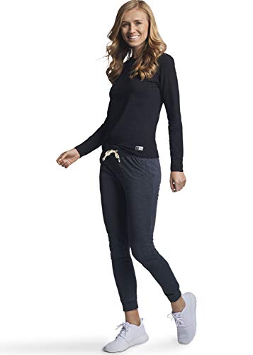 Russell Athletic womens Cotton Performance T-shirts T Shirt, Long - Black, X-Large US