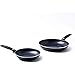 GreenPan Set de 2 Poêles, Revêtement Antiadhésif Sain en Céramique, pour Induction/Four/Lave-Vaiselle, 20/28cm, Noir