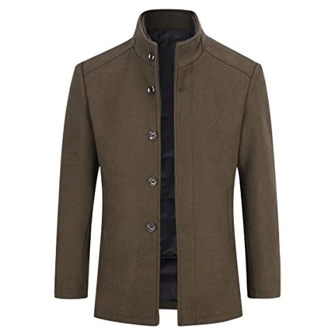 Sliktaa Men's Wool Winter Coat with Gilet Cover