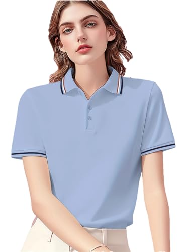 Polo imprimé revers femme haut respirant multicolore en maille douce