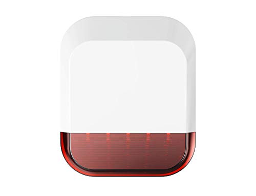 Wireless Outdoor Strobe Flash Siren Waterproof 120dB with Red Flashing Light for Home Business Office Security Alarm System
