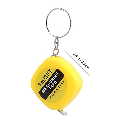 Cinta métrica retráctil telescópica mini llavero 20 pzas miniatura 6