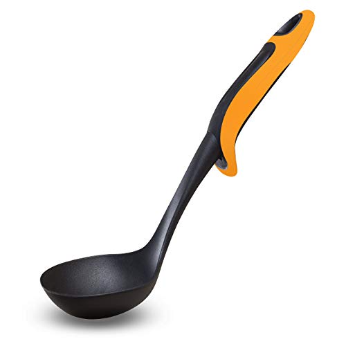 Letschef Nylon Ladle, Kitchen Cooking Utensil Nonstick Soup Ladle Spoon with Unique Stand-up