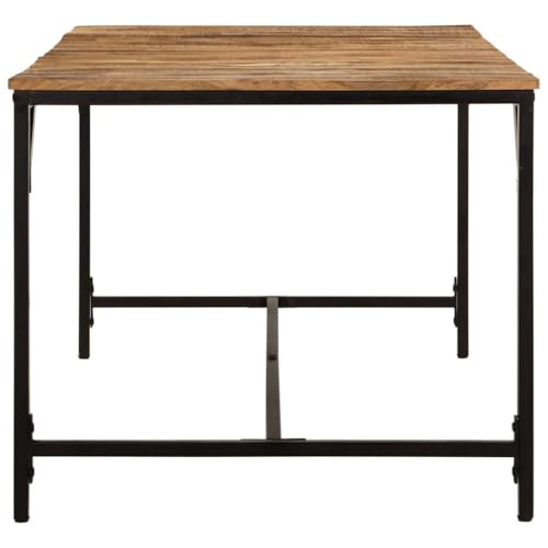 Table industrielle manguier massif et fer pour un intérieur durable