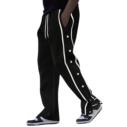 WENKOMG1 Mens Athletic Pants Elastic Waist Gym Workout Active Basketball Sweatpants with Pockets, S-3XL