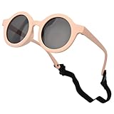 BLNC Baby-Sonnenbrille 6–12 Monate, Kleinkind-Sonnenbrille Alter 1–2 mit verstellbarem Riemen, Sonnenschutz für den Außenbereich, UV-400-Schutz, weicher Silikonrahmen