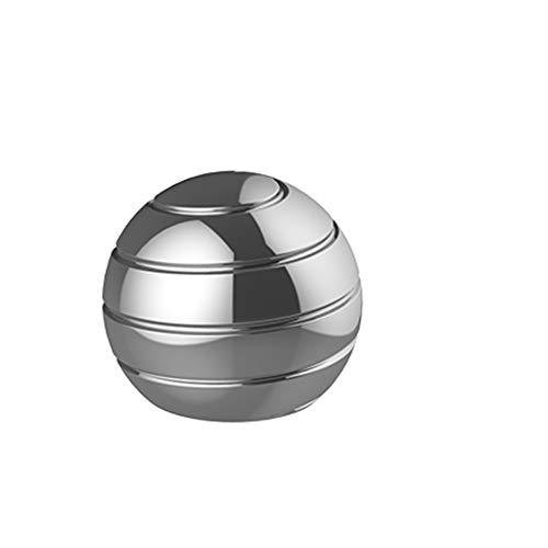 Preisvergleich Produktbild Luccase 1,49 Zoll Durchmesser Schreibtisch Spielzeuge Desktop Illusionsball Spielzeuge Aluminium Dekompressionsball für Kinder und Erwachsene (Silber)