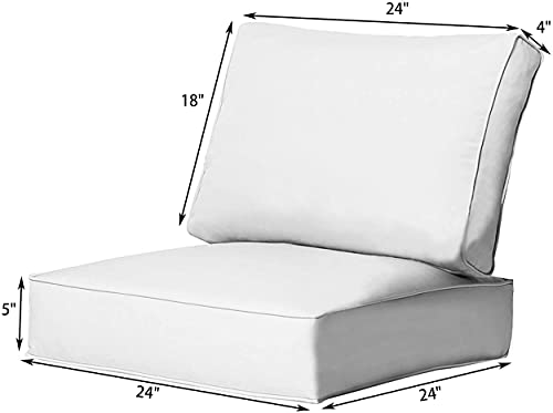 Creative Living 4Pc Chat Outdoor Deep Seating Patio 24X24 Replacement Cushions, 24 X 24 Inches, Navy #TOP2