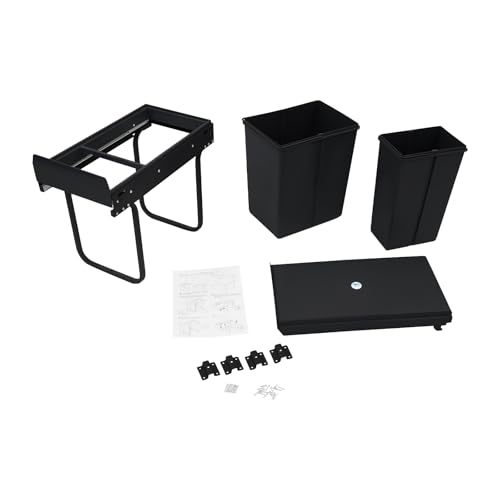 Caneca de basura para gabinete con doble cubeta negro miniatura 5