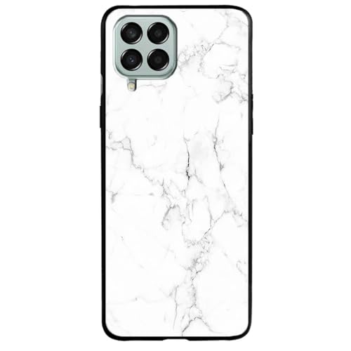 Image of COLORflow Back Cover Compatible with Samsung Galaxy M12 / A12 / F12 | White Marble | Shockproof TPU Bumper Cover with Camera Protection Back Cover