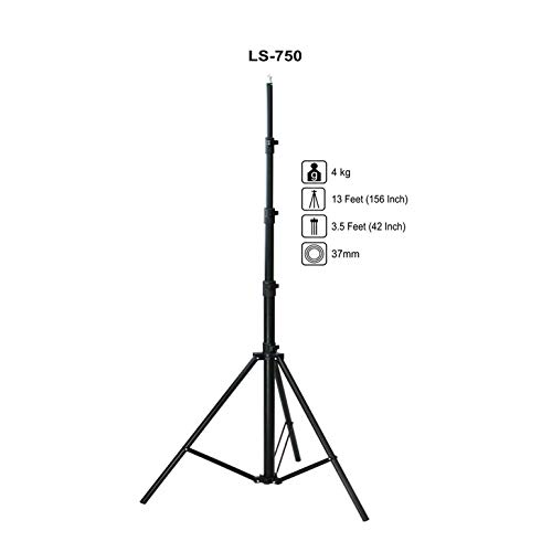 Sonia LS-750 13 Feet Hydraulic Portable Foldable Light Stand for Photography tiktok Video Photo Studio Shooting (Black)