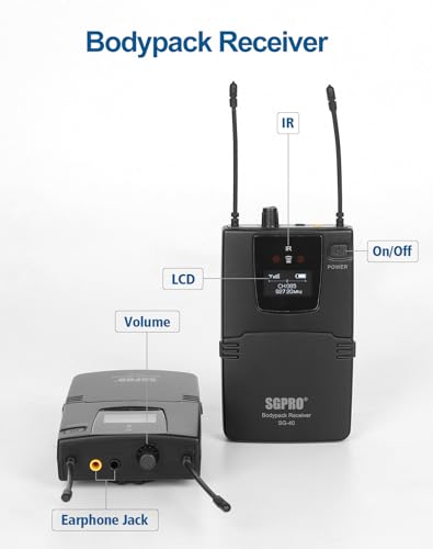 Sgpro SG-40 Wireless In-Ear Monitor System, Iem System Mono With Metal Transmitter thumb #3