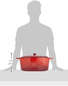 Le Creuset Enameled Dutch Oven Cast Iron Signature Oval Casserole, 40cm, 15.5 Qt, Cerise