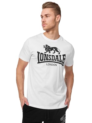 Lonsdale T-Shirt Logo Camiseta, Hombre, Blanco (Weiß), L