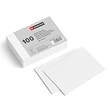 Miquelrius - Flashcards, Cartes d’étude, 100 fiches Bristol blanches pour notes, Format 95...