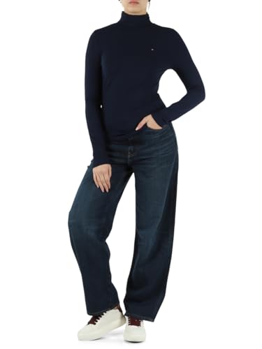 Vêtements Tommy Hilfiger Slim 5X2 Rib Roll Nk WW0WW39826 pour Accessoires - vue 3
