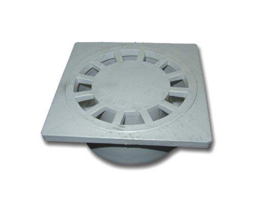 Chiusino Sifonato Grigio In Polipropilene cm 15x15xh6 - Pz1