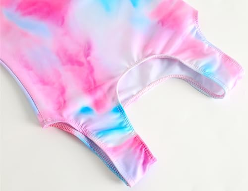 Image of TENVDA Girl's One Piece Swimsuit Sparkle Sleeveless One-Piece Bathing Suits Swimwear for Kids 2-12 Years Old