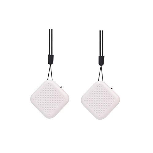 tellaLuna 2Pack Purifier Necklace, Wearable Travel Negative Generator, Rechargeable Ionizer for Kids/Adults White