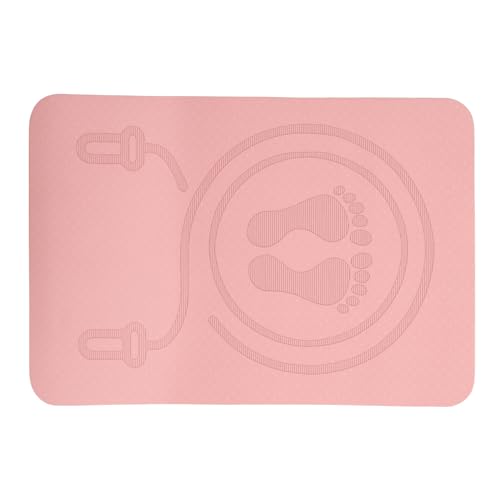 ULTECHNOVO Colchoneta Antideslizante para Saltar Cuerda Tpe Amortiguación y Absorción de Impactos Portátil y Cómoda para Fitness y Entrenamiento Casa Rosa