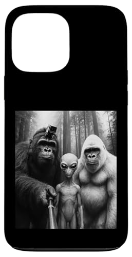 Sasquatch Yeti Alien Selfie, Funny Bigfoot Hiking Vlog X}zP[X iPhone 13 Pro Max p