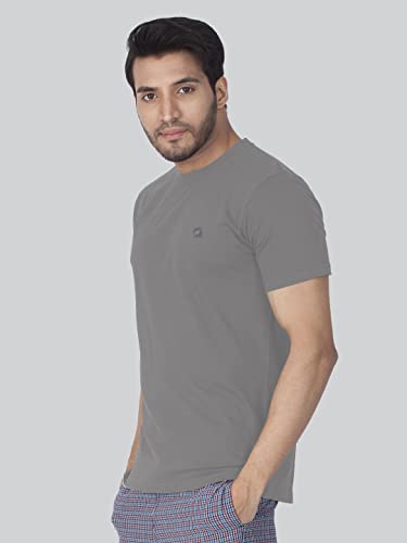 Image of Lux Nitro Men's Solid Modern Fit (Round Neck T-Shirt Cloud Burst XL)